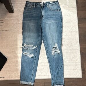 KanCan Blue Distressed Boyfriend Jeans